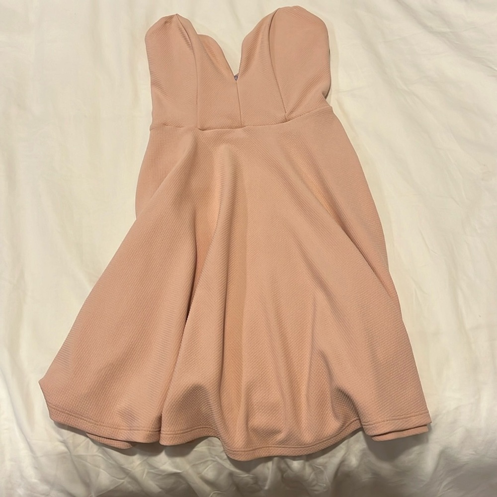 Pale pink mini dress